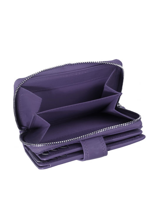 Small Leather Women's Wallet Purple
