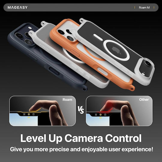 Mageasy Roar M With Lanyard Back Cover Silicone with Strap Transparent (iPhone 17 Pro Max)
