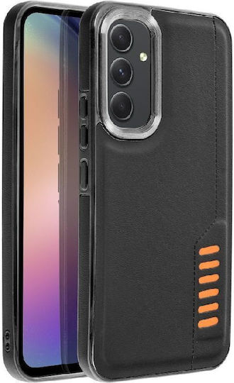 Milano Nets Back Cover Synthetic Leather / Silicone Black (Galaxy A54Oppo A54)