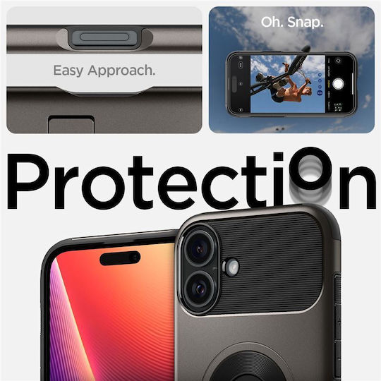 Spigen Back Cover Σιλικόνης Γκρι (iPhone 16)