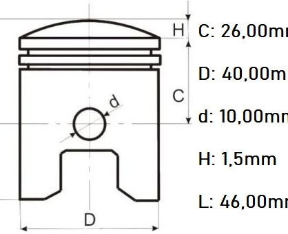 Siguranțe pentru Piston Motocicletă 40mm