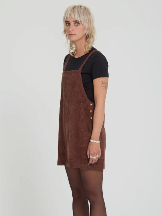 Mini Κομπινεζόν Φόρεμα Tobacco Brown