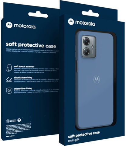 Motorola Umschlag Rückseite Blau (Moto G14)