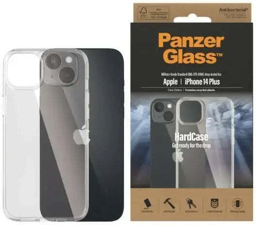 PanzerGlass HardCase Antibacterial Back Cover Plastic Transparent (iPhone 14 Plus)