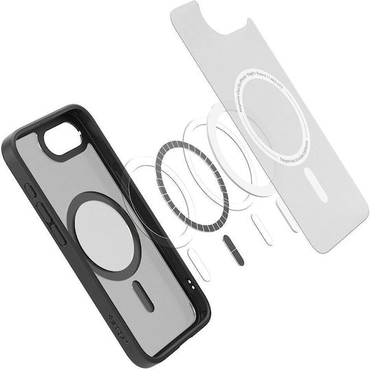 Husă Spigen Crystal Hybrid Magsafe Compatibilă cu iPhone 16e Negru Înghețat