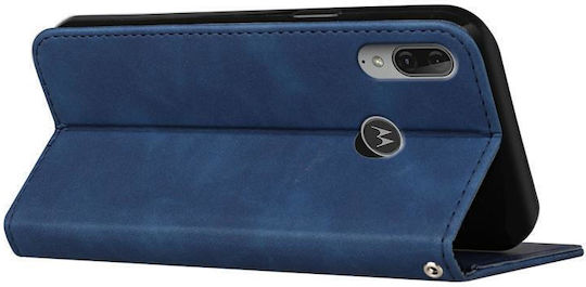 Moto Book Δερμάτινο Μπλε (Motorola Moto E6 Plus)