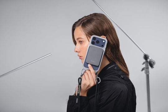 Mageasy Roar M With Lanyard Umschlag Rückseite Silikon mit Band Transparent (iPhone Air)