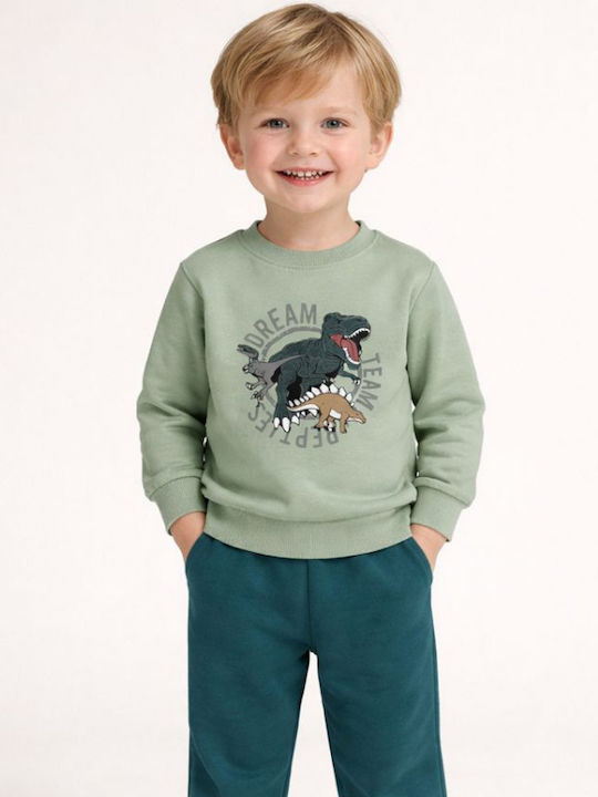 Kids Sweatpants Set Pistachio-Teal
