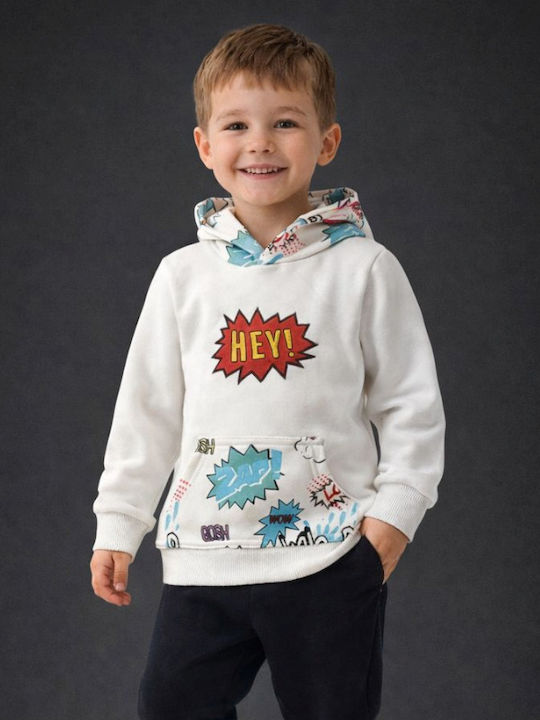 Kids Sweatpants Set Ecru