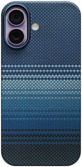 Pitaka Back Cover Aramid Fiber 1mm Albastru (iPhone 17)