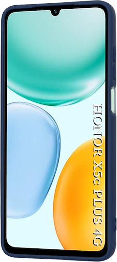 Husă Honor X5C Plus Skyddar Innovation Velvet Silicon Softelegance Set Autocolant Albastru Marin
