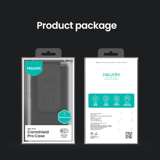 Nillkin Camshield Texture Pro Series Задна корица Пластмаса / Силикон Зелен (Redmi Note 14 Pro+)