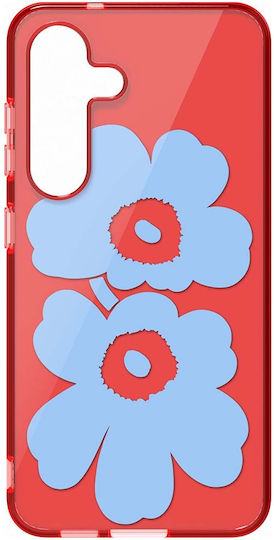 Samsung Unikko Marimekko Задна корица Силикон Червен (Galaxy S25)