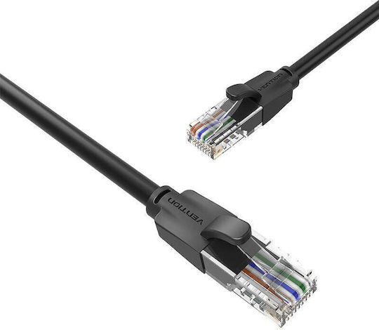 Vention U/UTP Кат.6 (Gigabit) Мрежов Кабел Ethernet 25m Черен