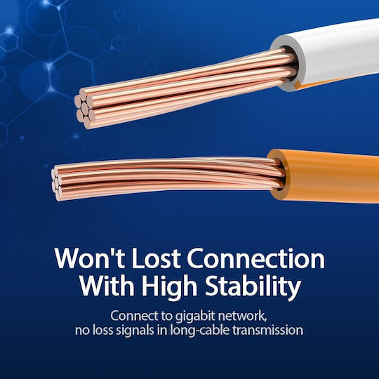 Vention U/UTP Кат.6 (Gigabit) Мрежов Кабел Ethernet 25m Черен