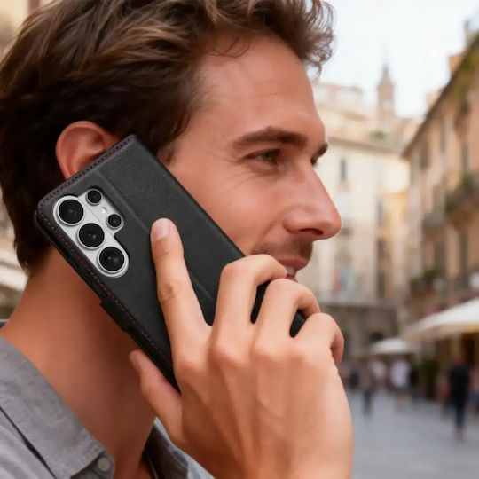 Tech-Protect Wallet Δερματίνης / Σιλικόνης Μαύρο (Galaxy S26 Ultra)