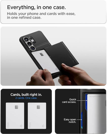 Spigen Slim Armor CS Back Cover Plastic / Silicon Negru (Galaxy S26 Ultra)