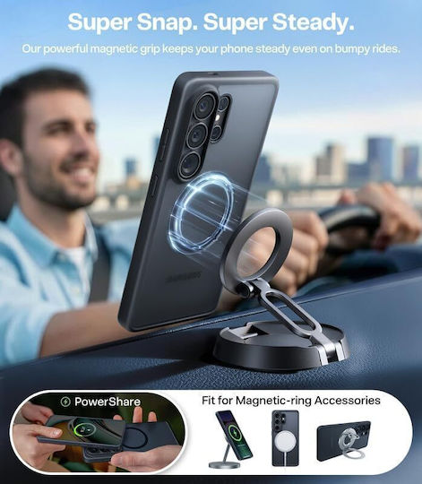 Torras Guardian-mag Silicone Black Back Cover (Galaxy S26 Ultra)