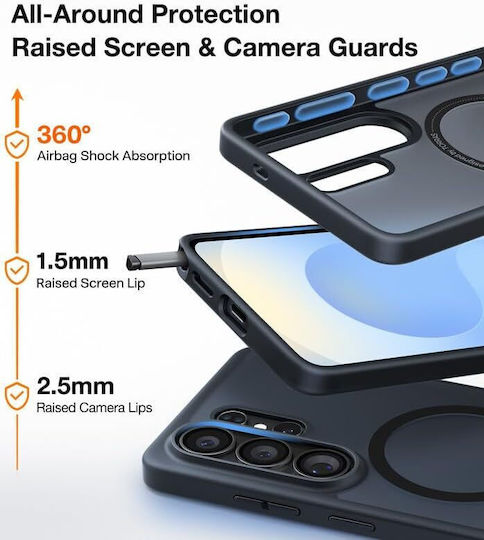 Torras Guardian-mag Silicone Black Back Cover (Galaxy S26 Ultra)