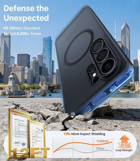Torras Guardian-mag Silicone Black Back Cover (Galaxy S26 Ultra)