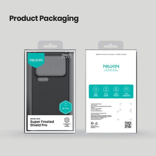 Nillkin Super Shield Rückseite Umschlag Silikon / Kunststoff Schwarz (Xiaomi 17 Pro)
