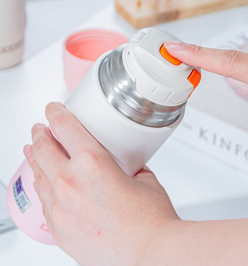 Μπουκάλι Θερμός Ανοξείδωτο / Πλαστικό 500ml Pink