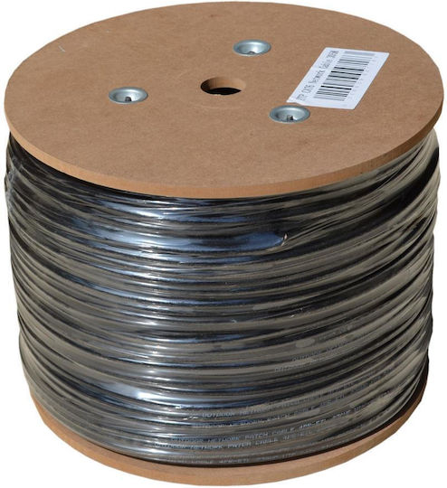 Cablu De Rețea Ethernet U/UTP Cat.6 (Gigabit) De Exterior Fără Conectori 305m Negru