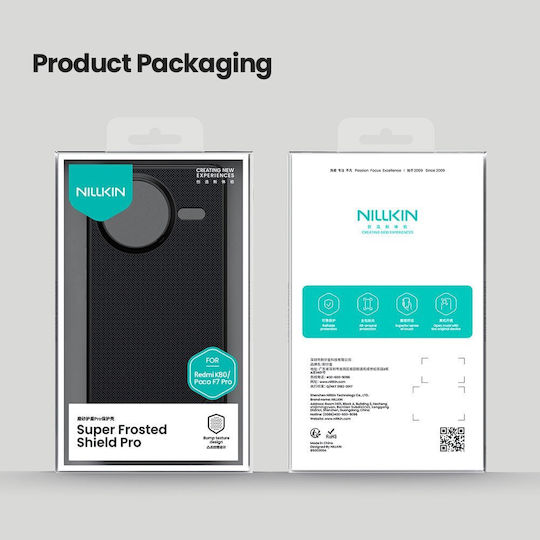 Nillkin Super Frosted Pro Back Cover Πλαστικό / Σιλικόνης 0.5mm Αδιάβροχο Μαύρο (Poco F7 Pro)