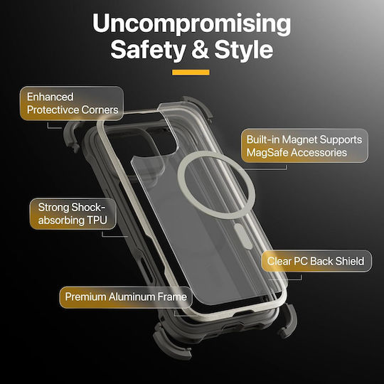 Mageasy Odyssey M Back Cover Silicone Black (iPhone 16 Pro Max)