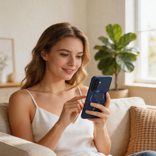 Tech-Protect Magflex Umschlag Rückseite Silikon Marineblau Galaxy A57