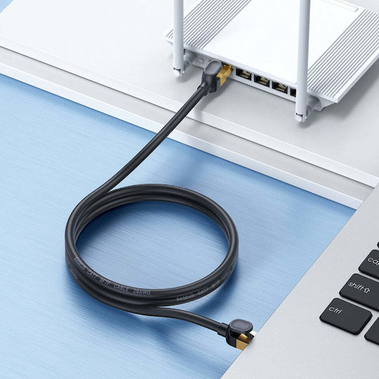 Baseus U/UTP Cat.7 (10Gbps) Καλώδιο Δικτύου Ethernet 15m Μαύρο