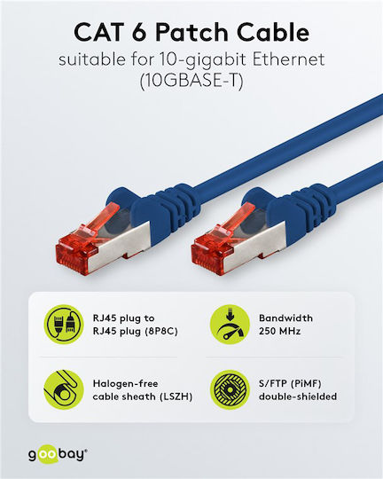 Microconnect S/FTP Kat.6 Gigabit Netzwerkkabel Ethernet 3m Blau
