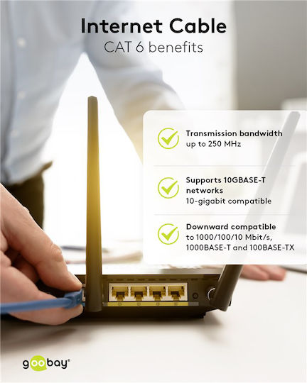 Microconnect S/FTP Kat.6 Gigabit Netzwerkkabel Ethernet 3m Blau