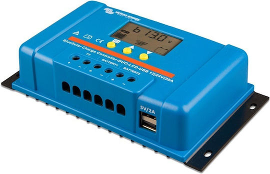 Victron Energy BlueSolar PWM DUO-LCD&USB 12/24V-20A Controler de încărcare solară 24V 20A