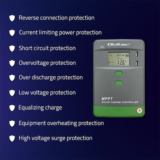 Qoltec Qoltec Solarladeregler MPPT 10A