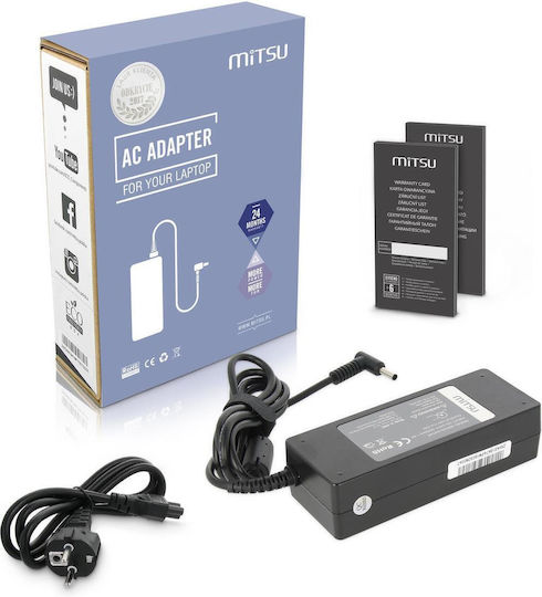 Mitsu Laptop Charger 90W 19V 4.74A for Asus with Detachable Power Cable