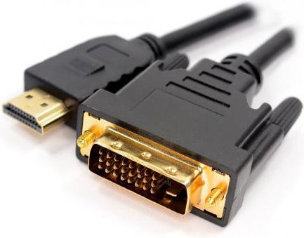 VCom Кабел DVI-D Мъжки - HDMI Мъжки 3м Черен CG481G-3m