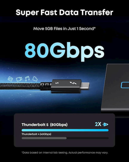 Anker USB 2.0 Video Cable USB-C Male - Thunderbolt 5 240W Black 1m A84N1012