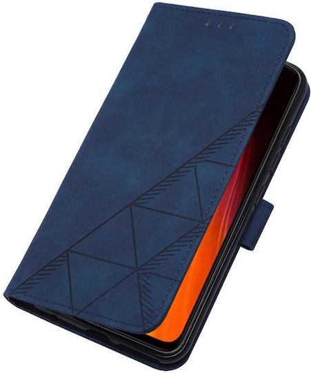 3d Embossed Книга Кожа / Силикон Син (Redmi 9CRealme C3)