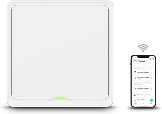 Tesla Încastrat Comutator de Perete Wi-Fi Iluminat Sens unic cu Cadru Alb