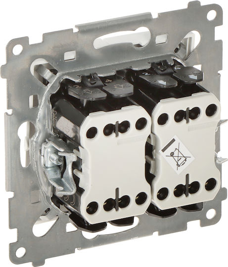 Kontakt-Simon Recessed Wall Switch Lighting Two-Way without Frame Medium White