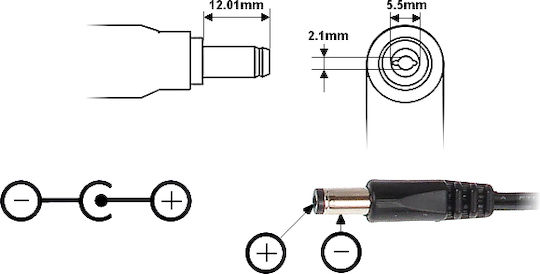 Pulsar Alimentarea cu energie electrică pentru sisteme CCTV 12V/1.5A IP67 Black PSC12015