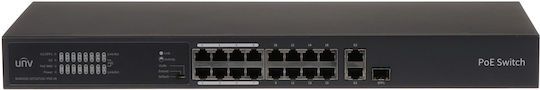 Switch Poe cu 16 porturi, 1 port Gigabit Ethernet, 1 port Combo Unv Nsw2020-16t1gt1gc-poe-in