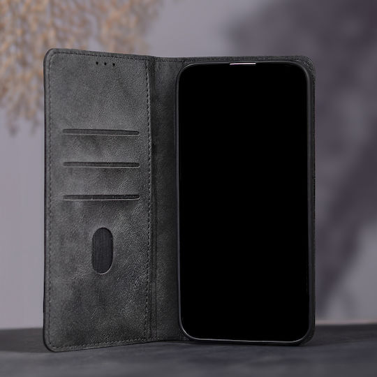 Smart Book Σιλικόνης / Δερματίνης Μαύρο (Redmi Note 15)