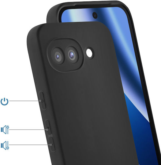 Matt Back Cover Σιλικόνης Μαύρο (Google Pixel 10a)
