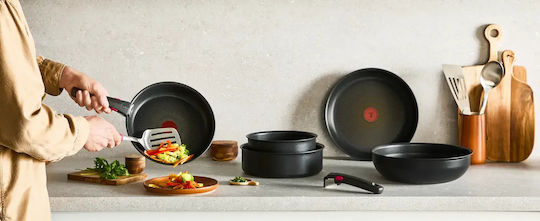 Tefal Excellence+ Σετ Μαγειρικά Σκεύη από Αλουμίνιο με Αντικολλητική Επίστρωση 13 τεμαχιών