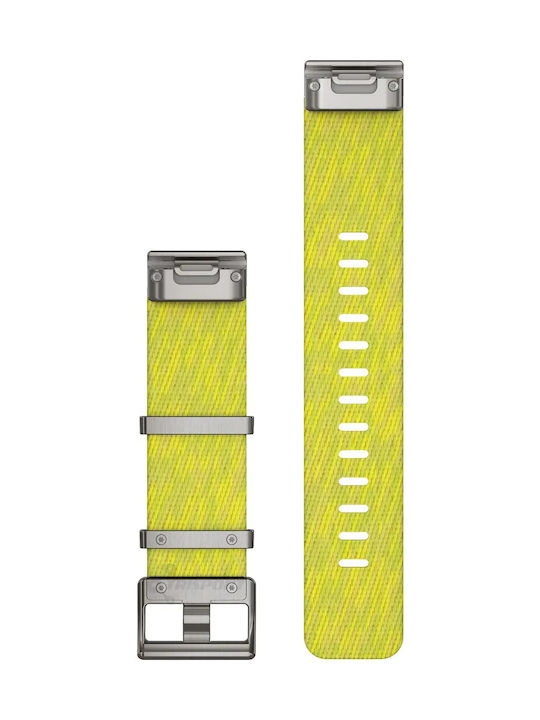 Garmin QuickFit 22 Jacquard Weave Nylon Strap Fabric Yellow (Fenix 5 / 5 Plus / 6 / 6 Pro / 7 / 7 Pro / 8 (47mm))