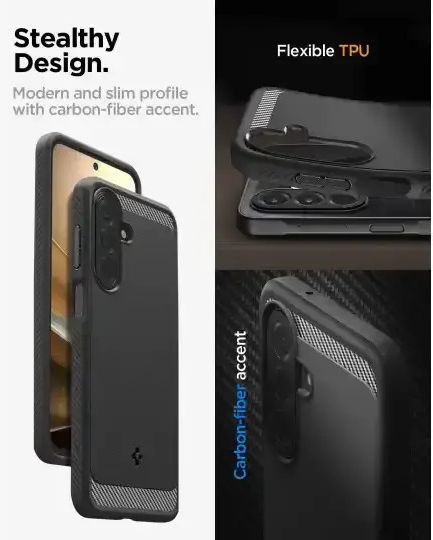 Spigen Robuste Armor Umschlag Rückseite Silikon Schwarz Galaxy A27