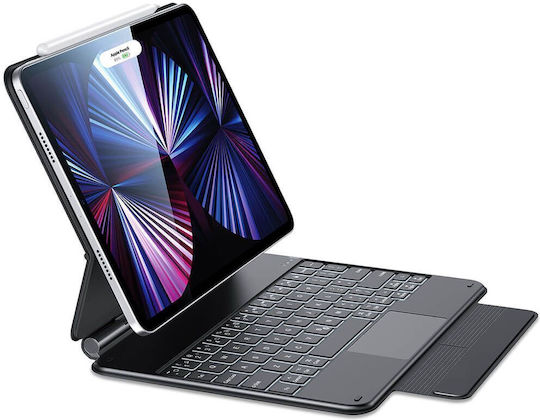 ESR Rebound Флип Капак с Клавиатура Английски Език САЩ Черен iPad Pro 2020 12.9" iPad Pro 2021 12.9" iPad Pro 2022 12.9''