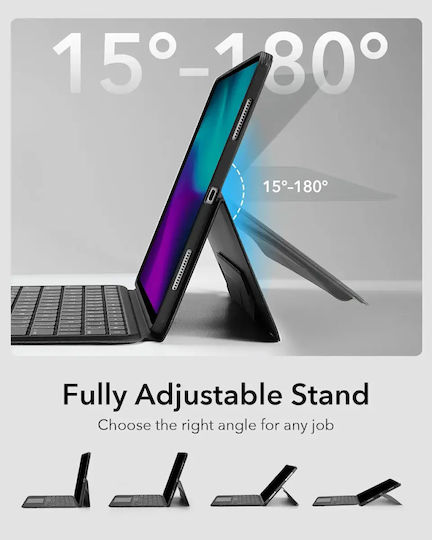 ESR Ascend Flip Cover mit Tastatur Schwarze für iPad 2022 10,9 Zoll / iPad 2025 11 Zoll